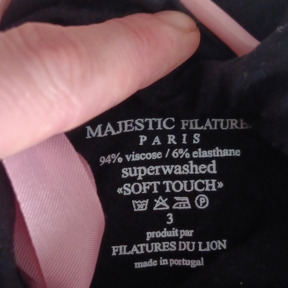 Black turtle neck, mad in Paris super soft and stretchy. Beautiful dark black. - Picture 4 of 4